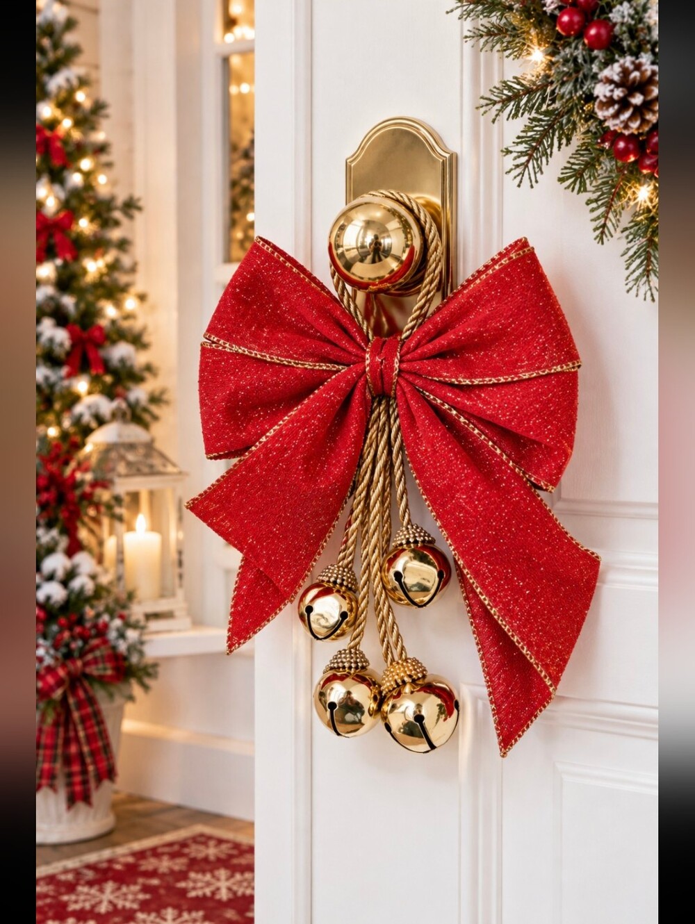 🔔🎄🎅 Set of 4 Decorative CHRISTMAS Bows 🎅🎄🔔